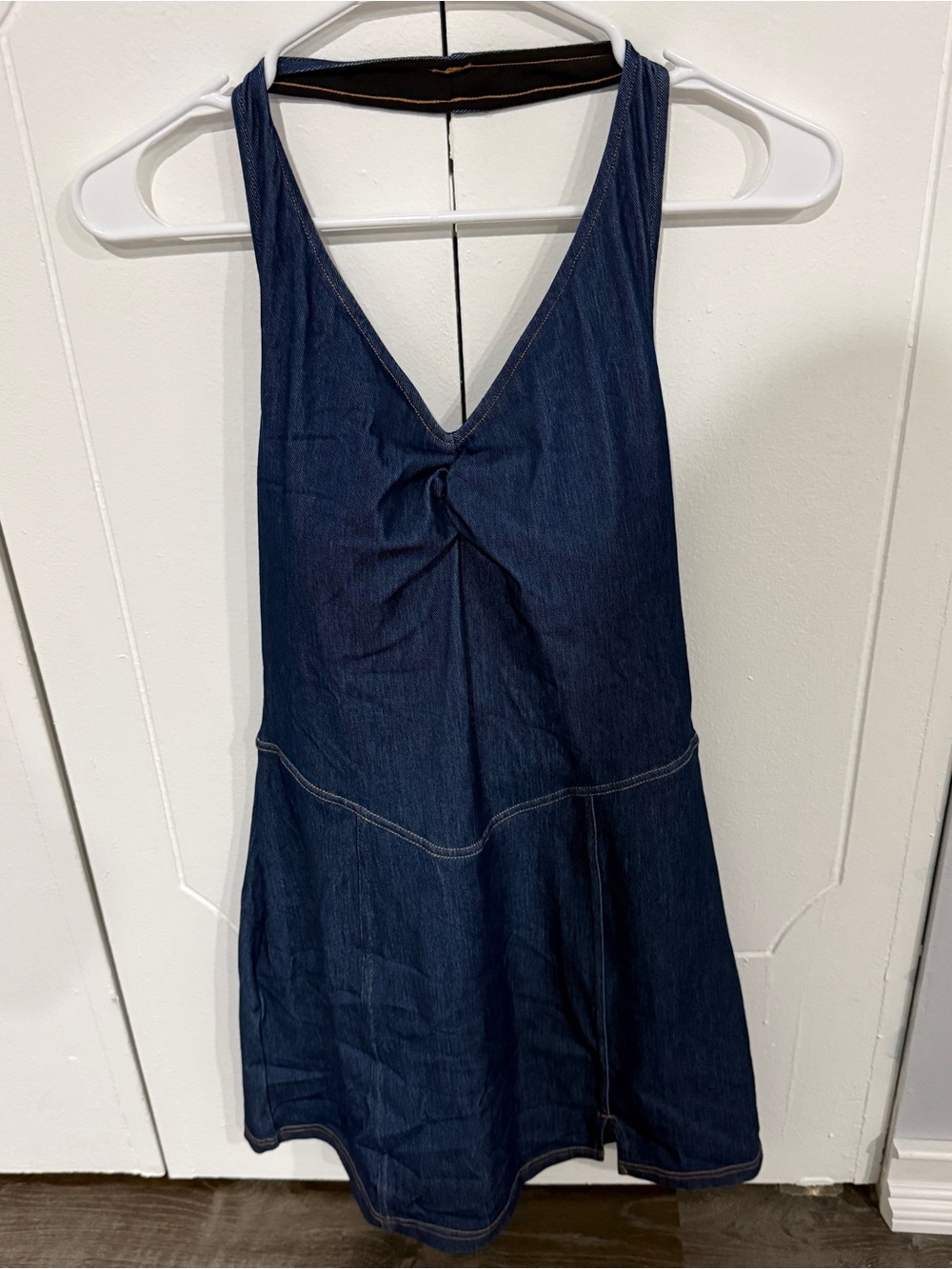 Halara Denim Halter Mini Dress